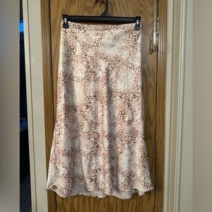 Cheetah Print Flowy Midi Skirt